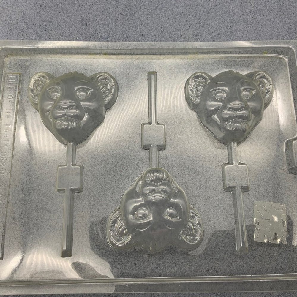 Plastic Candy Craft Mold Large Lion Cub Head Lollipop Sucker Simba Lion King